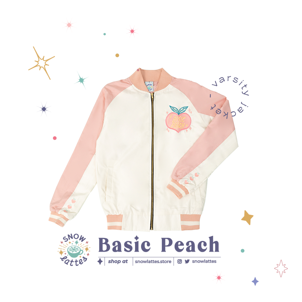 Basic Peach Varsity Jacket