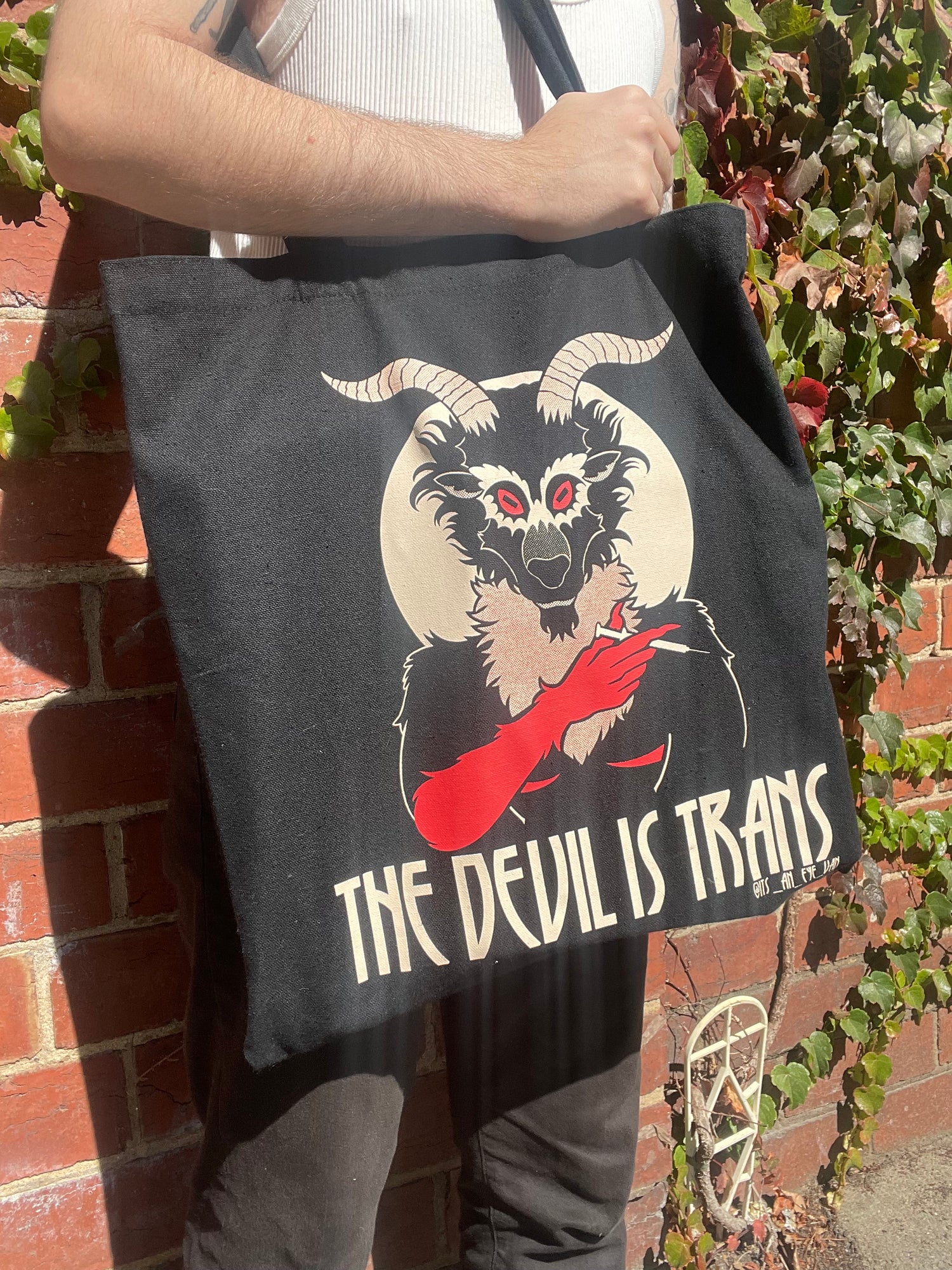 Devil is trans Tote Bag