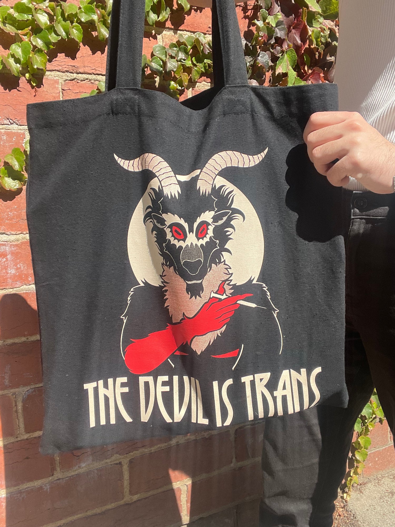 Devil is trans Tote Bag