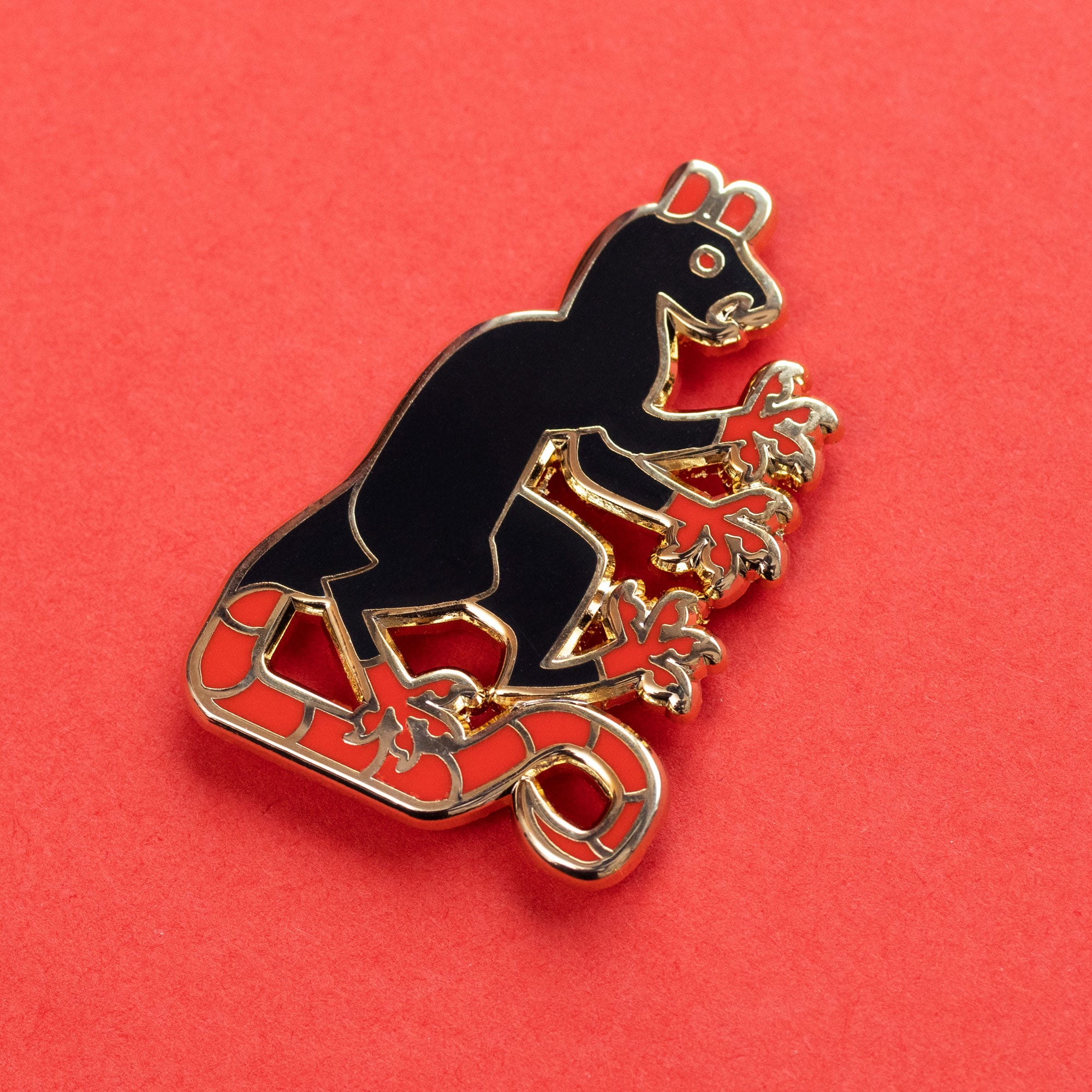 Heraldic Rat enamel pin