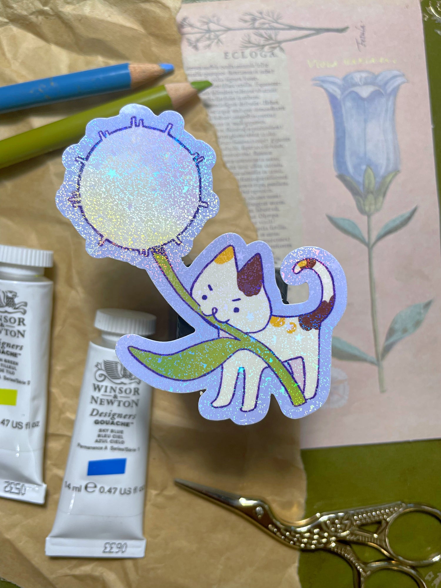"Dandelion Cat" Sticker