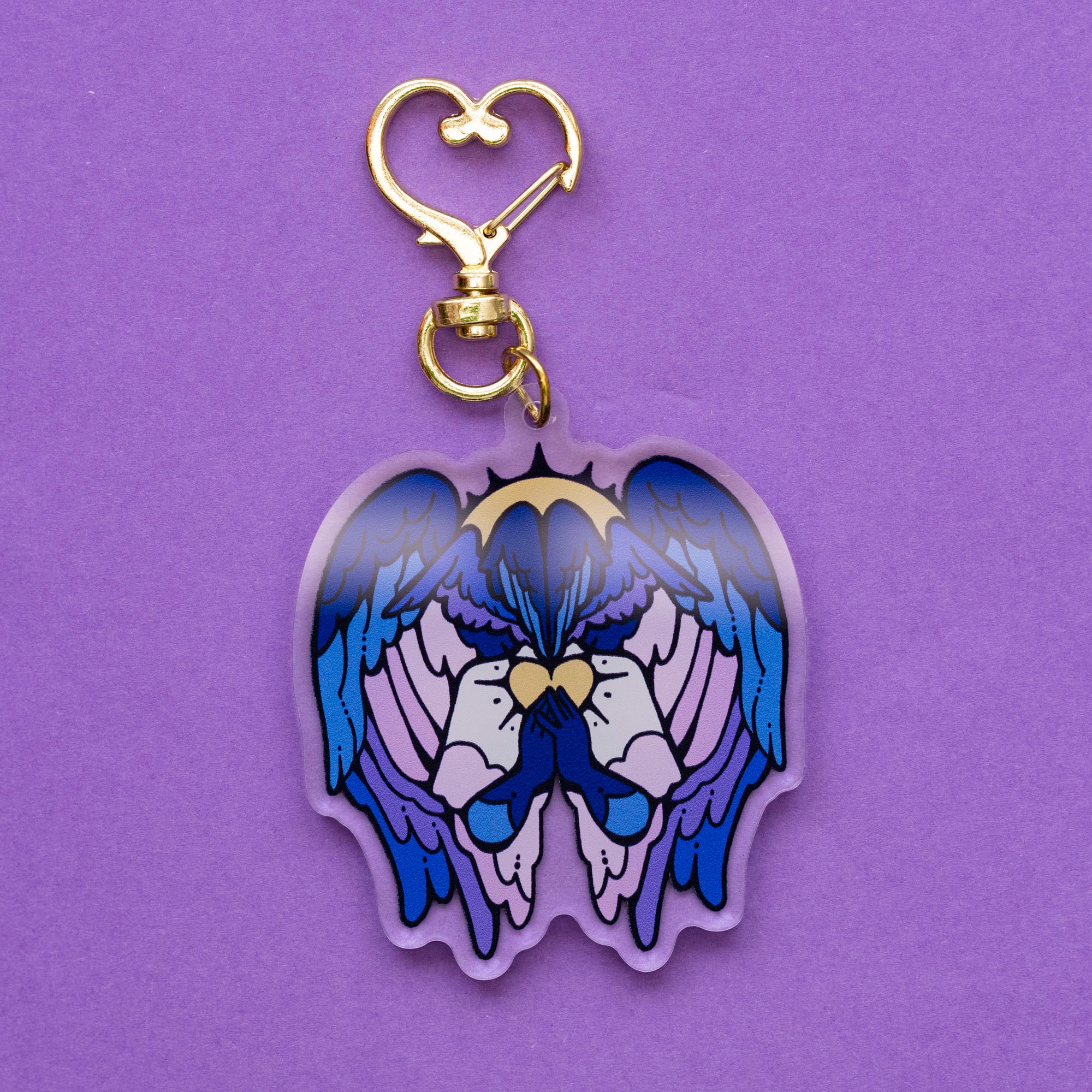 Bigender Angel Keychain