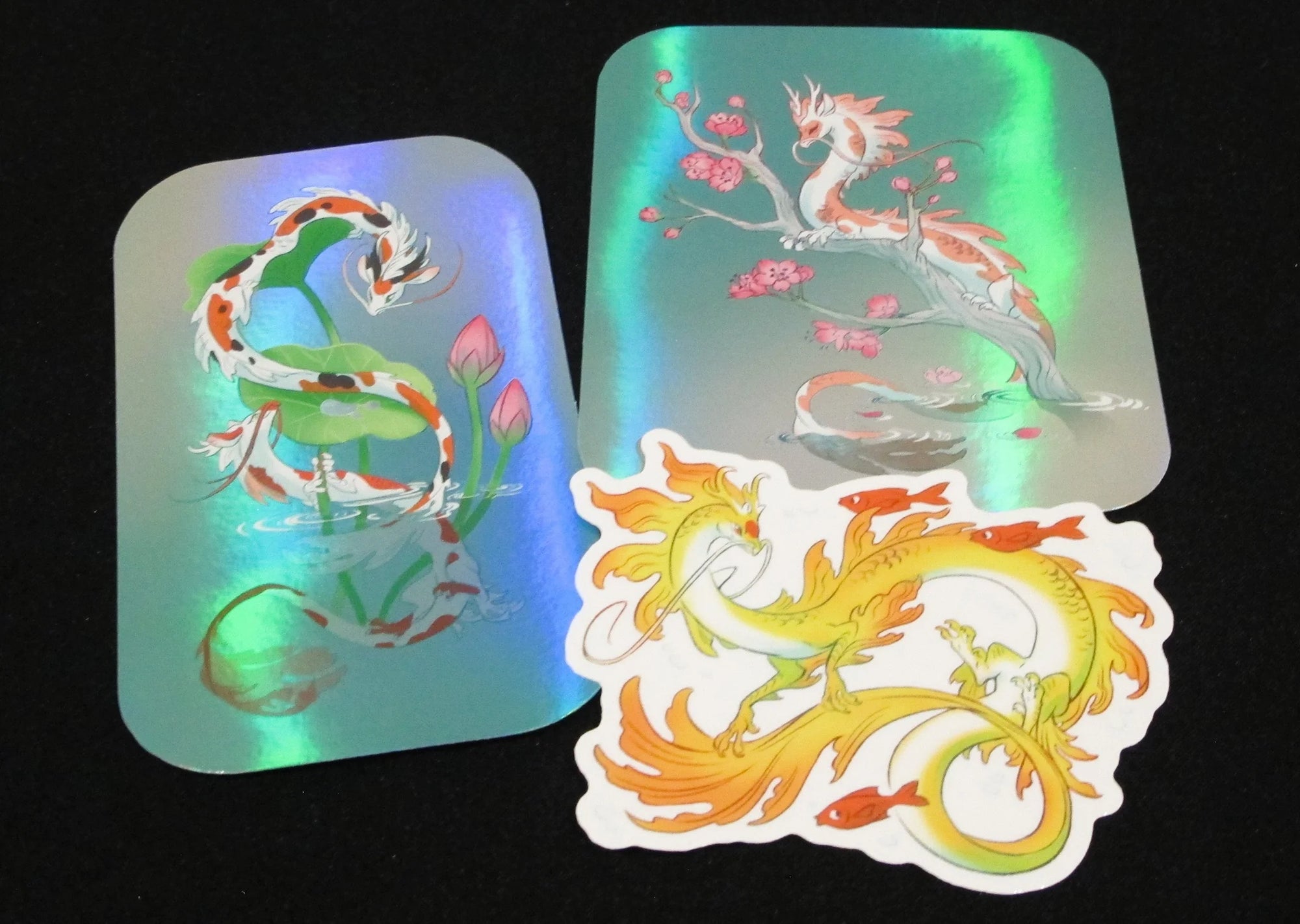 Sakura Koi Dragon Holo Sticker