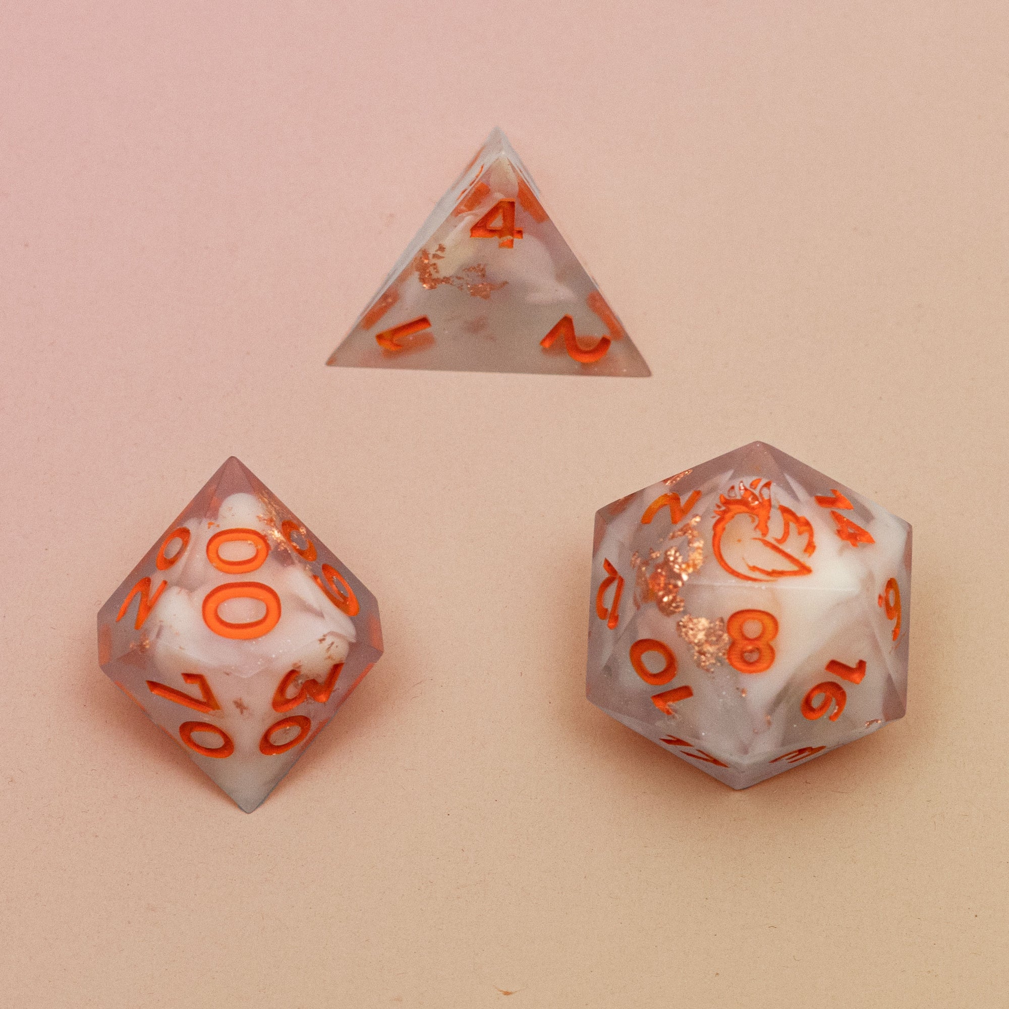 Divine Shimmer - D20 + D10 + D4 Dice Set