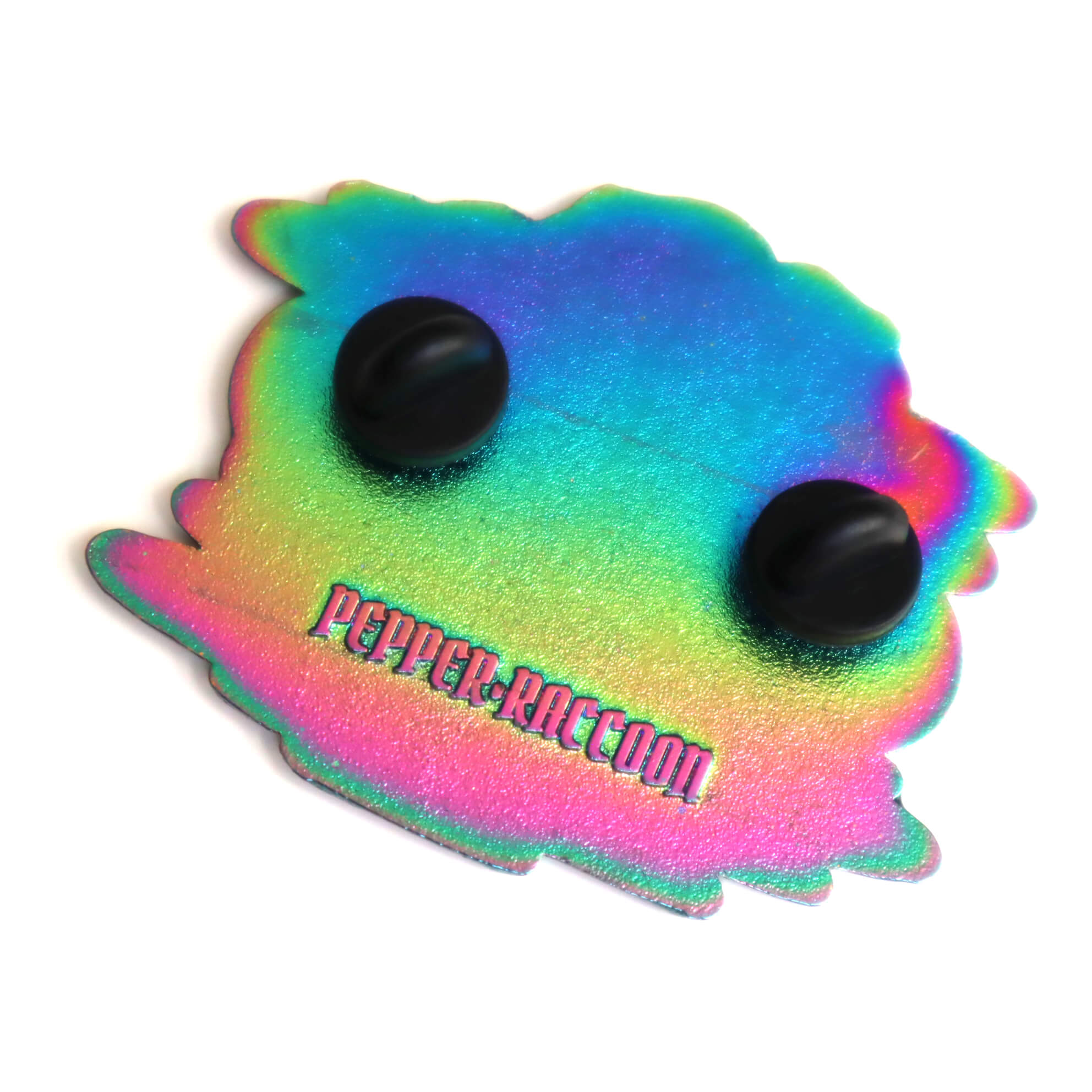 Rainbow Black Rose Enamel Pin