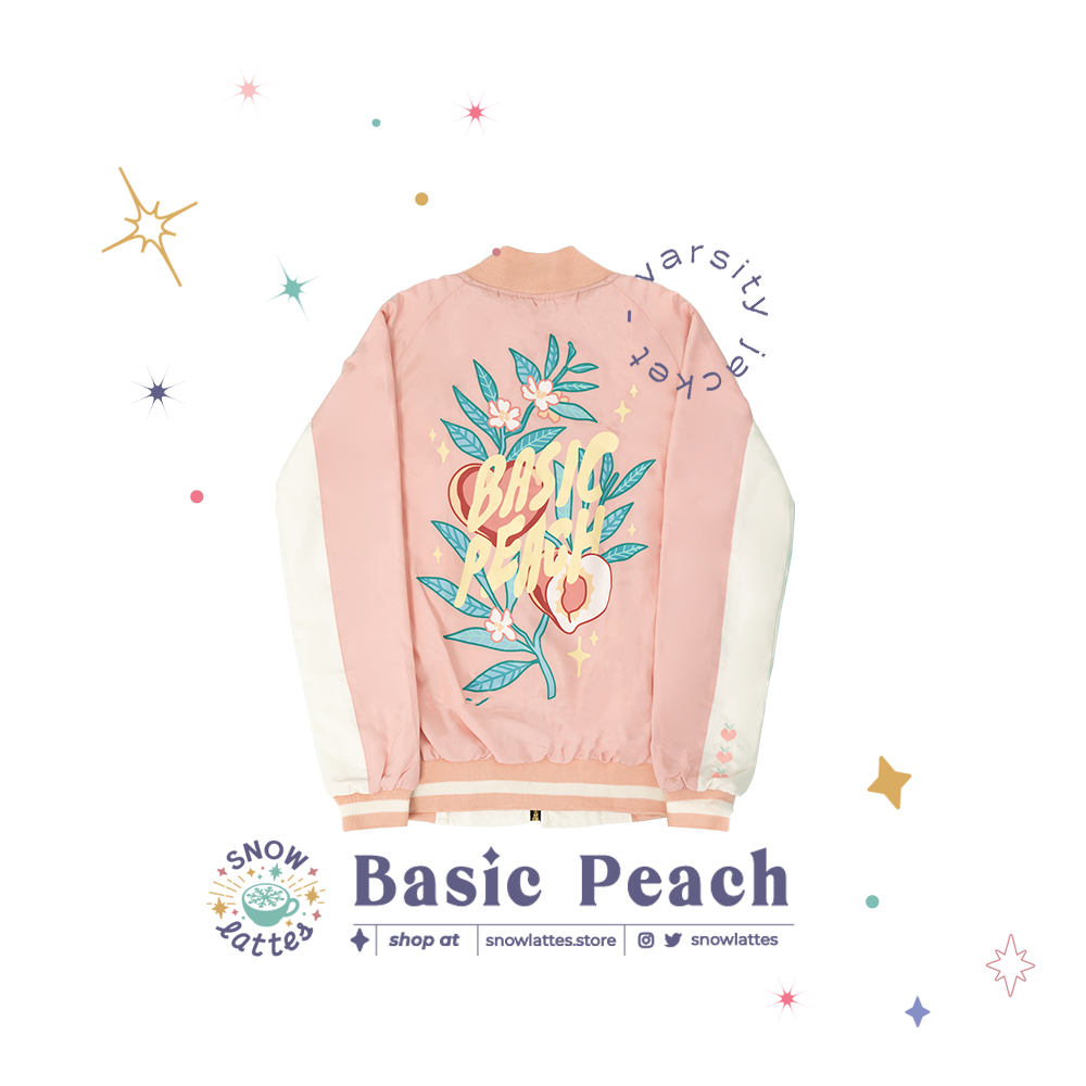 Basic Peach Varsity Jacket
