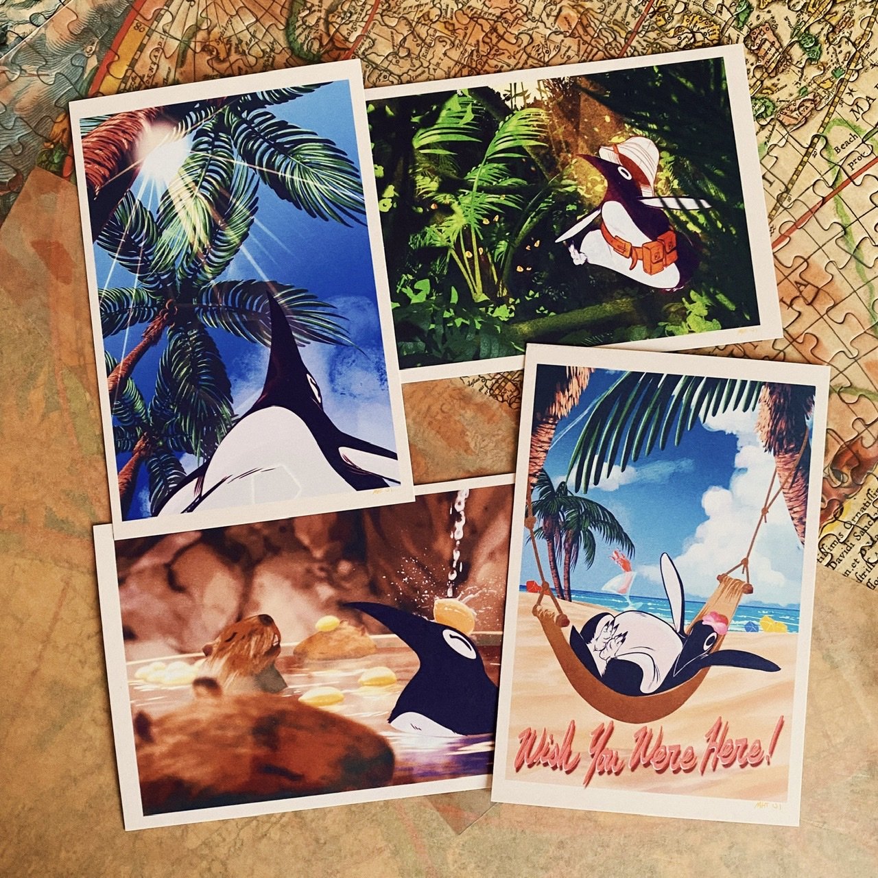 Travel Boy Honk Postcards - Palms