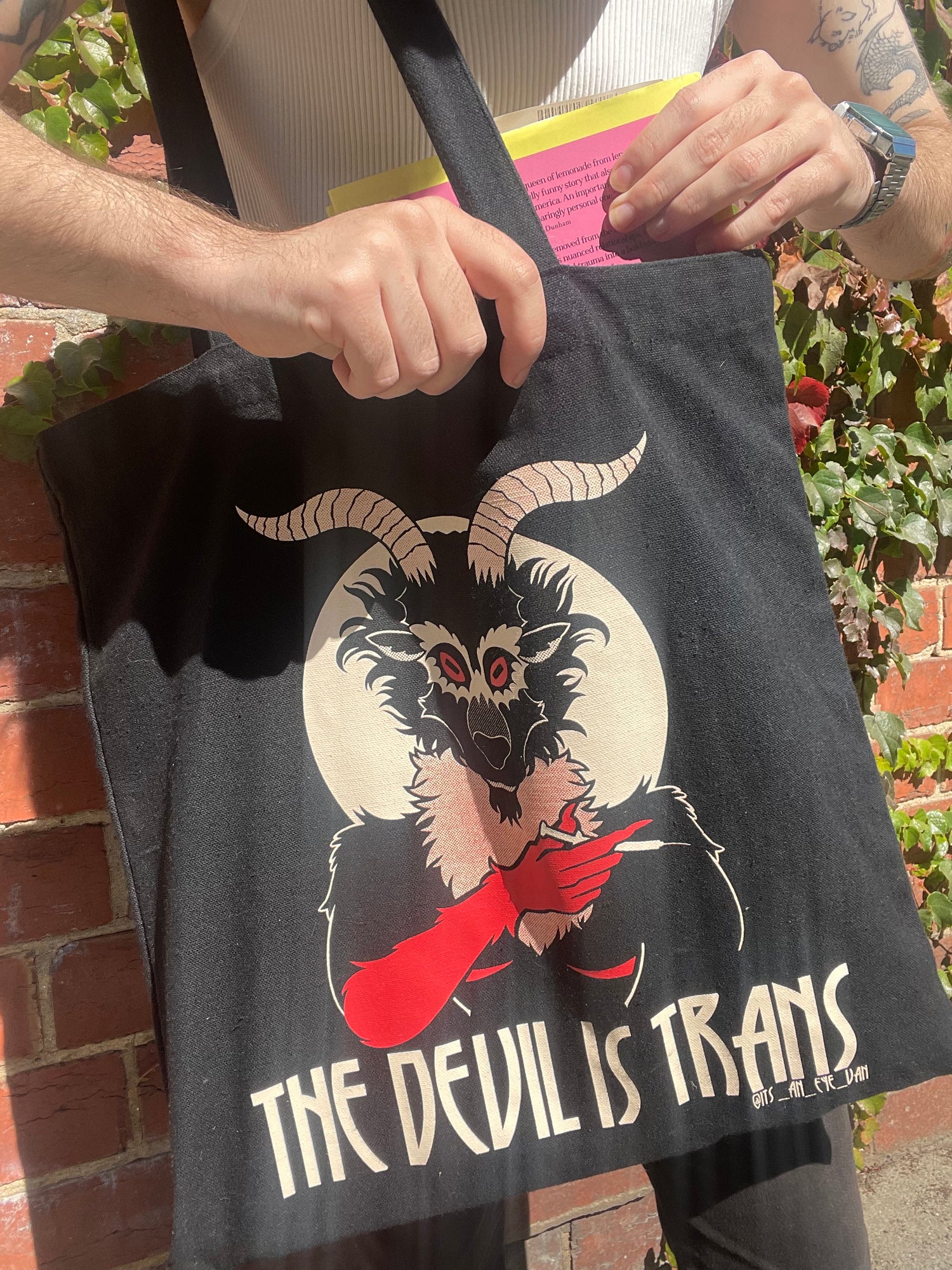 Devil is trans Tote Bag