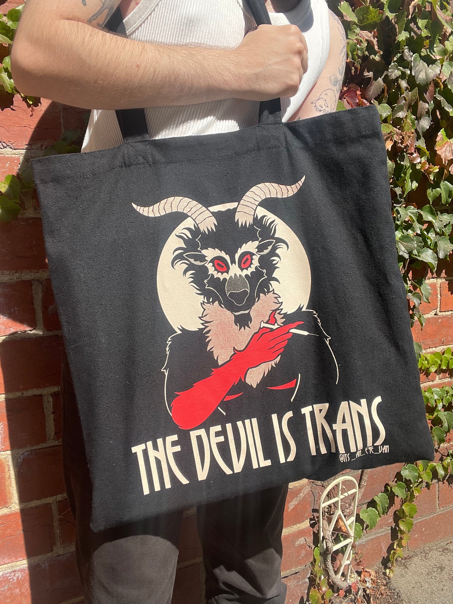 Devil is trans Tote Bag