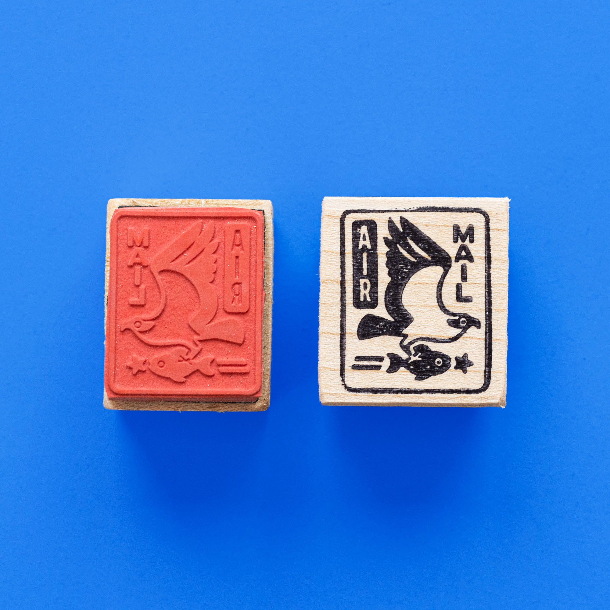 "Air Mail" Osprey Rubber Stamp