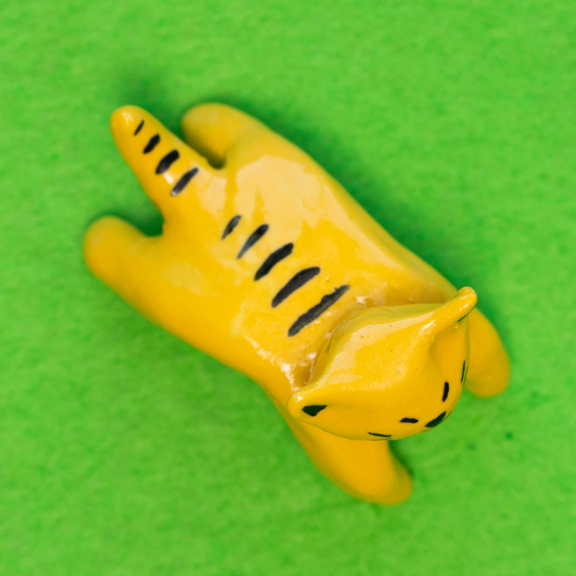 Frank - Yellow Mini Cat Sculpture