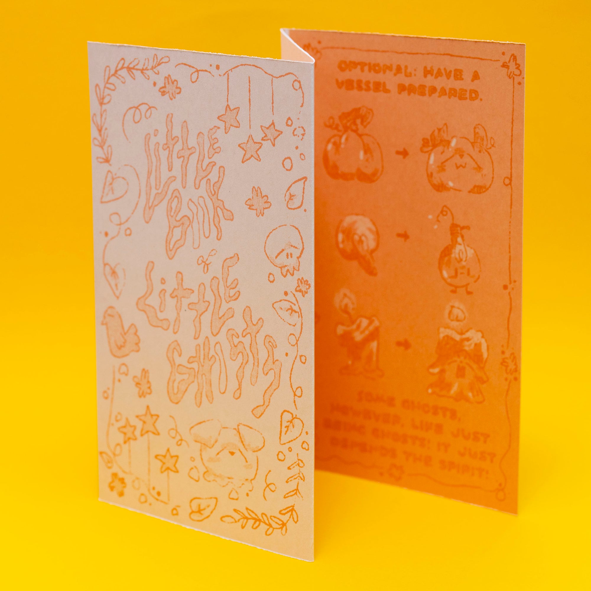 "LITTLE BOOK OF LITTLE GHOSTS" TRI-FOLD ZINE