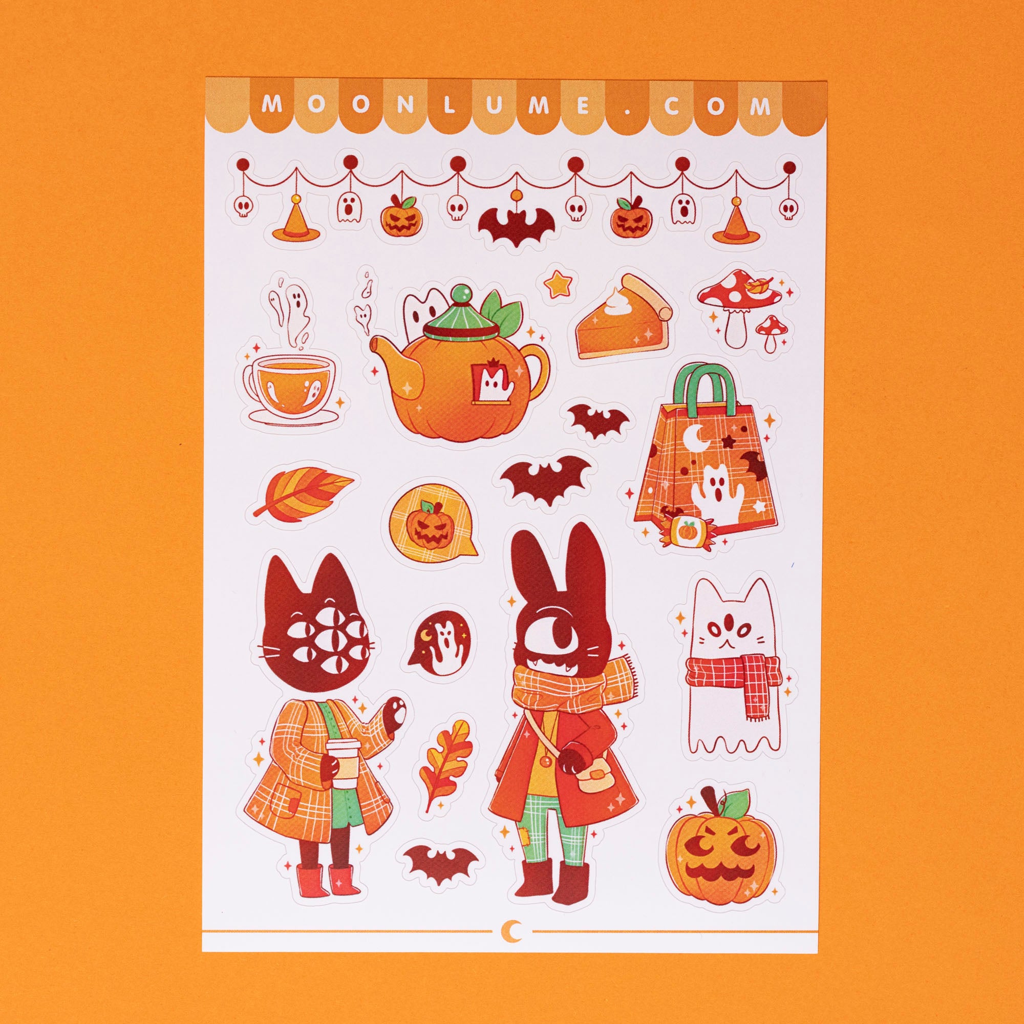 Spooky Town vinyl sticker sheet