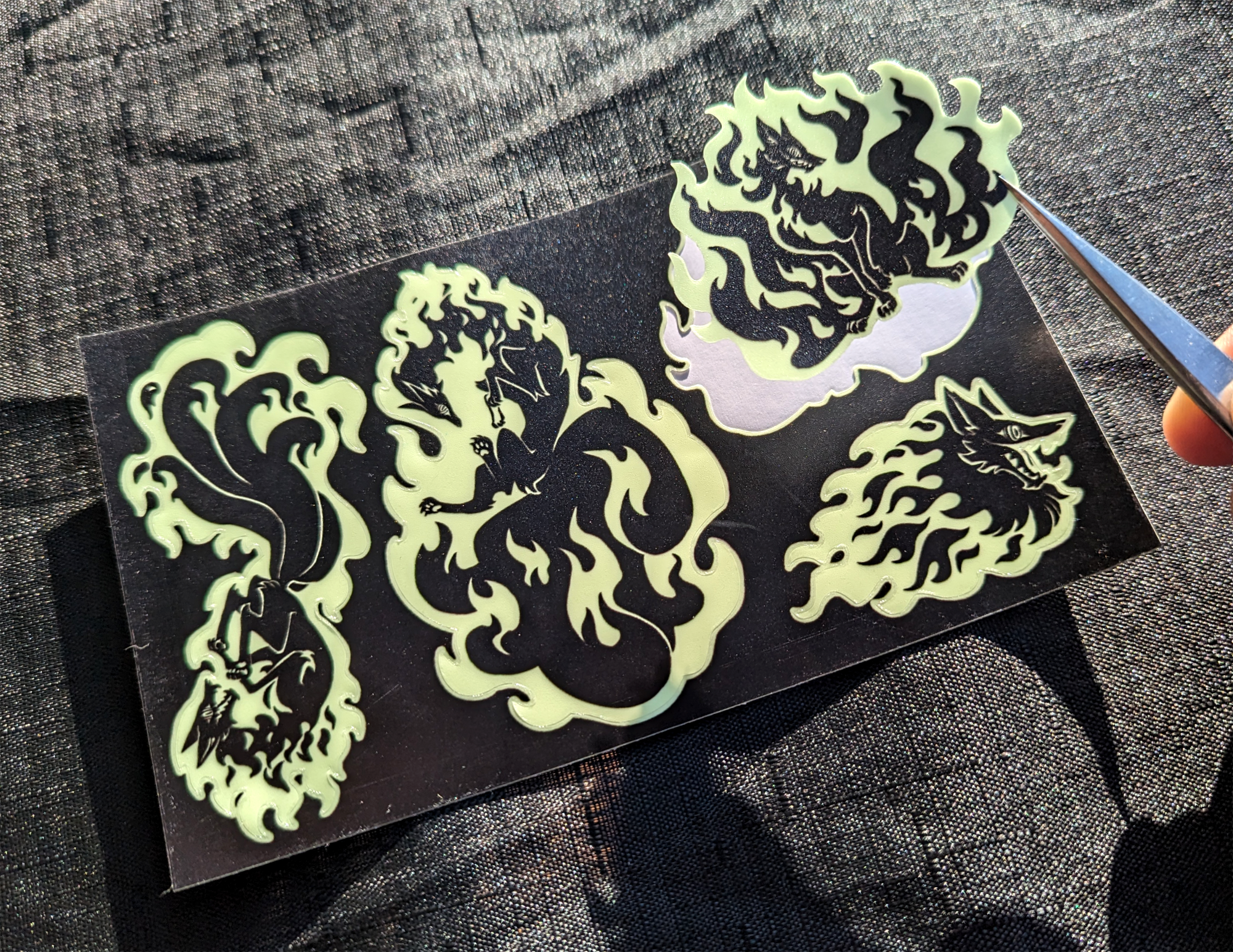 Ghost Fox Spook Glow-in-the-Dark Sticker Sheet