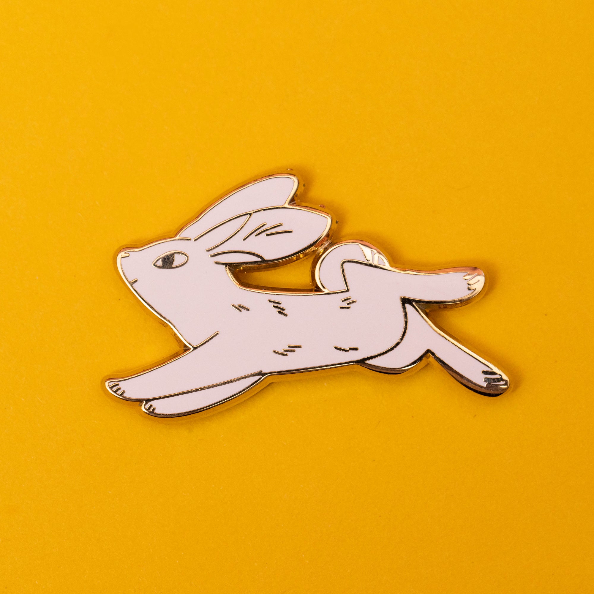 Bunny Enamel Pin - White