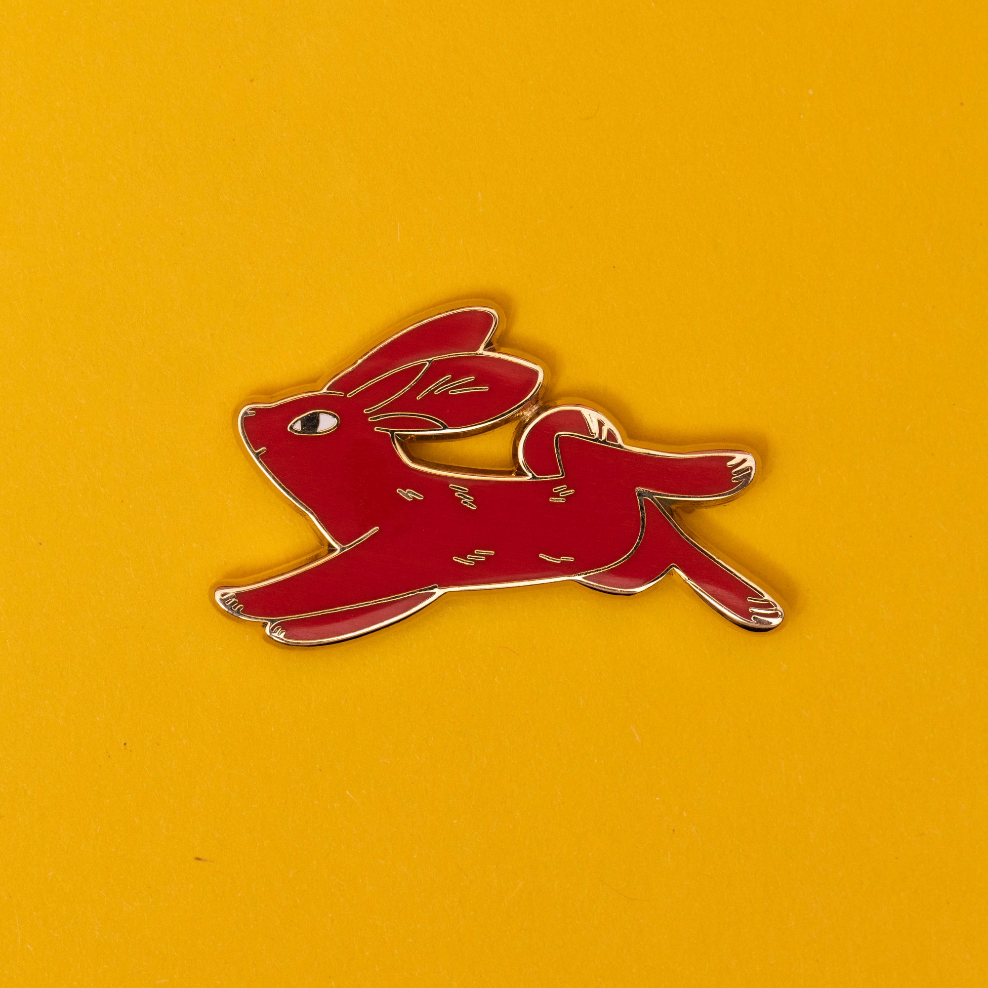 Bunny Enamel Pin - Red