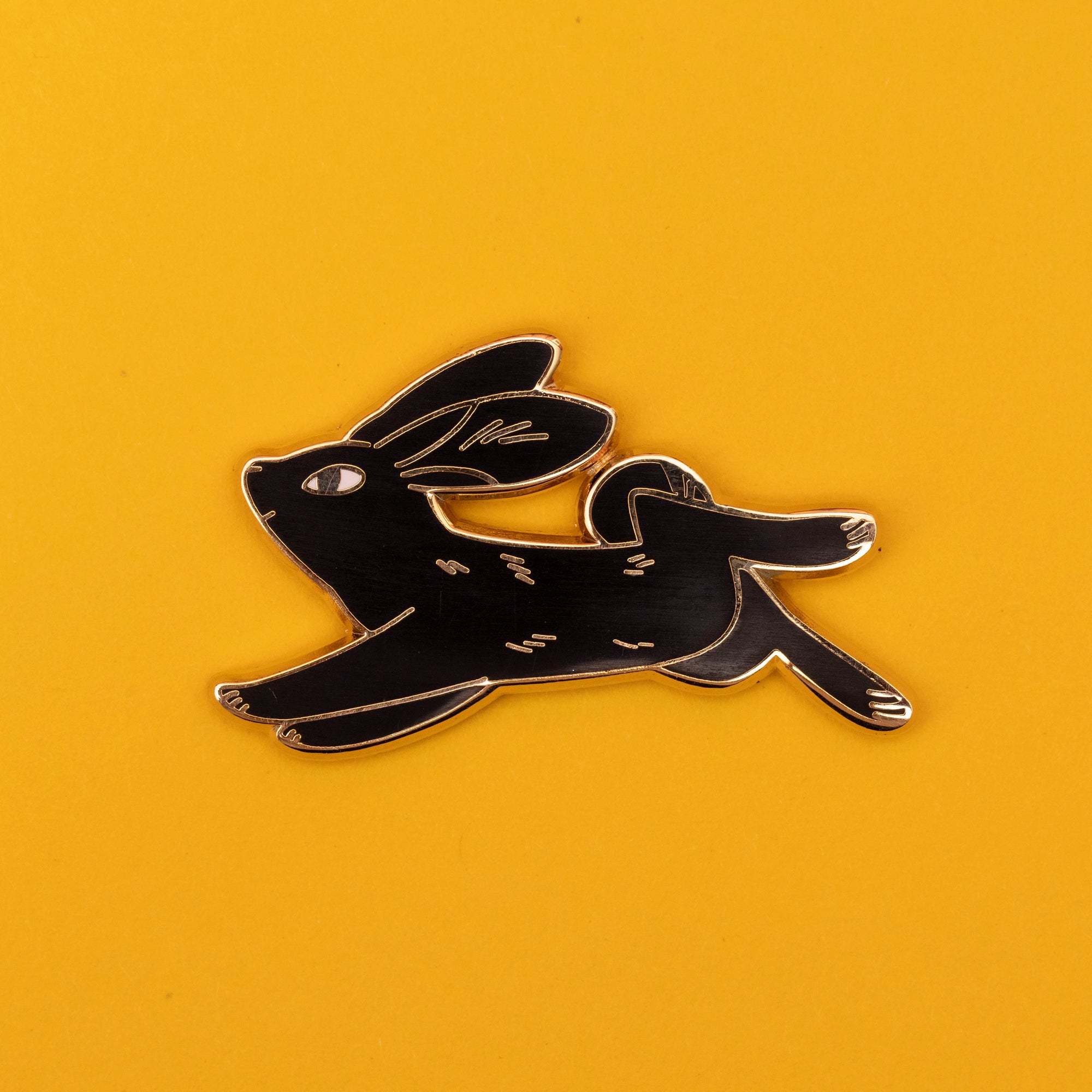 Bunny Enamel Pin - Black