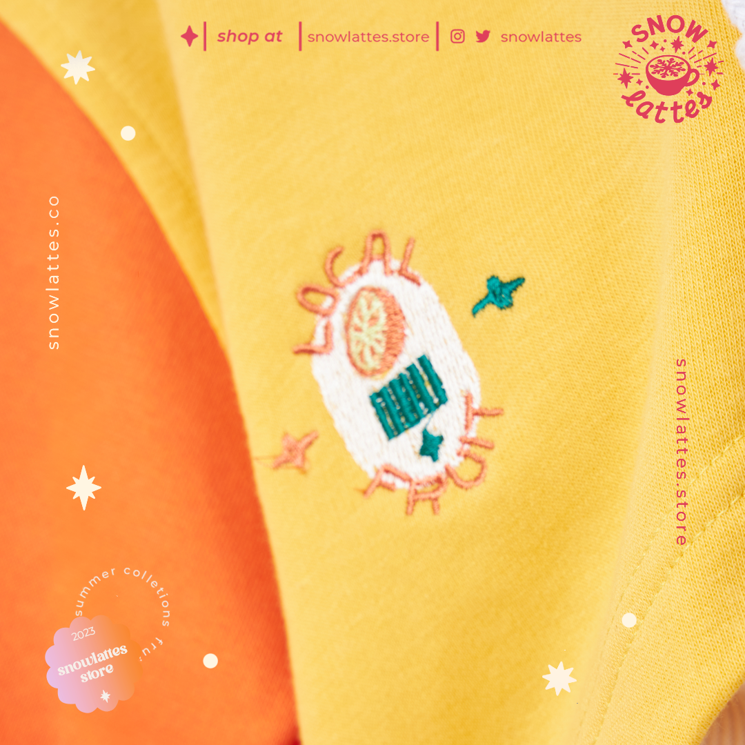 Citrus Delights Cropped Hoodie