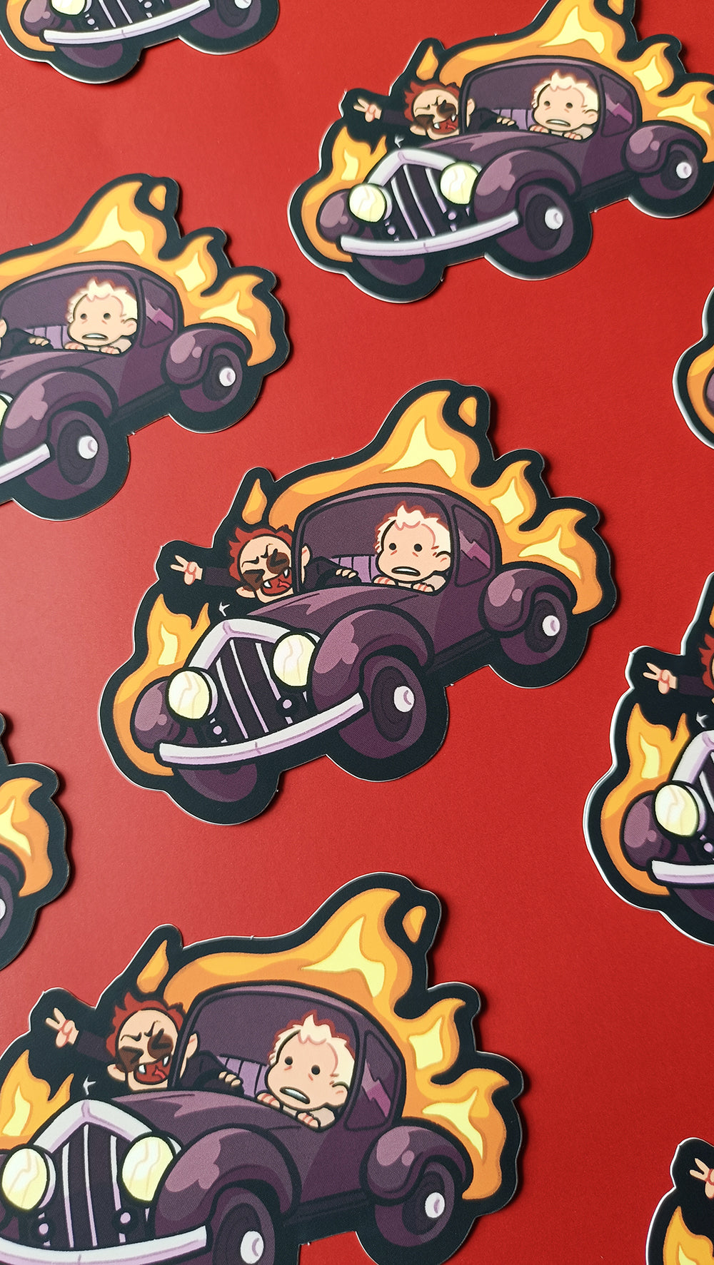 Flaming Bentley [Sticker]