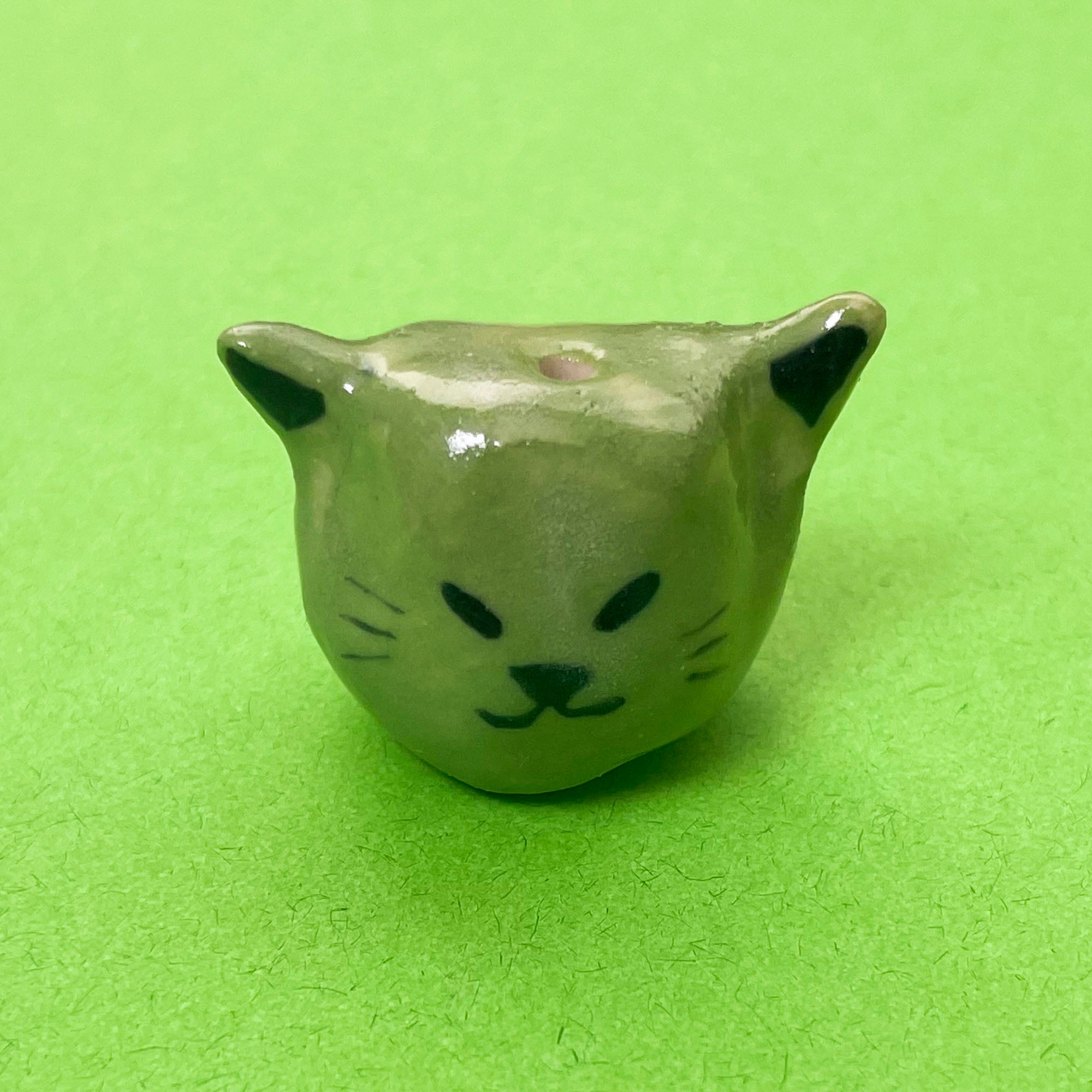 Green Cat Incense Holder