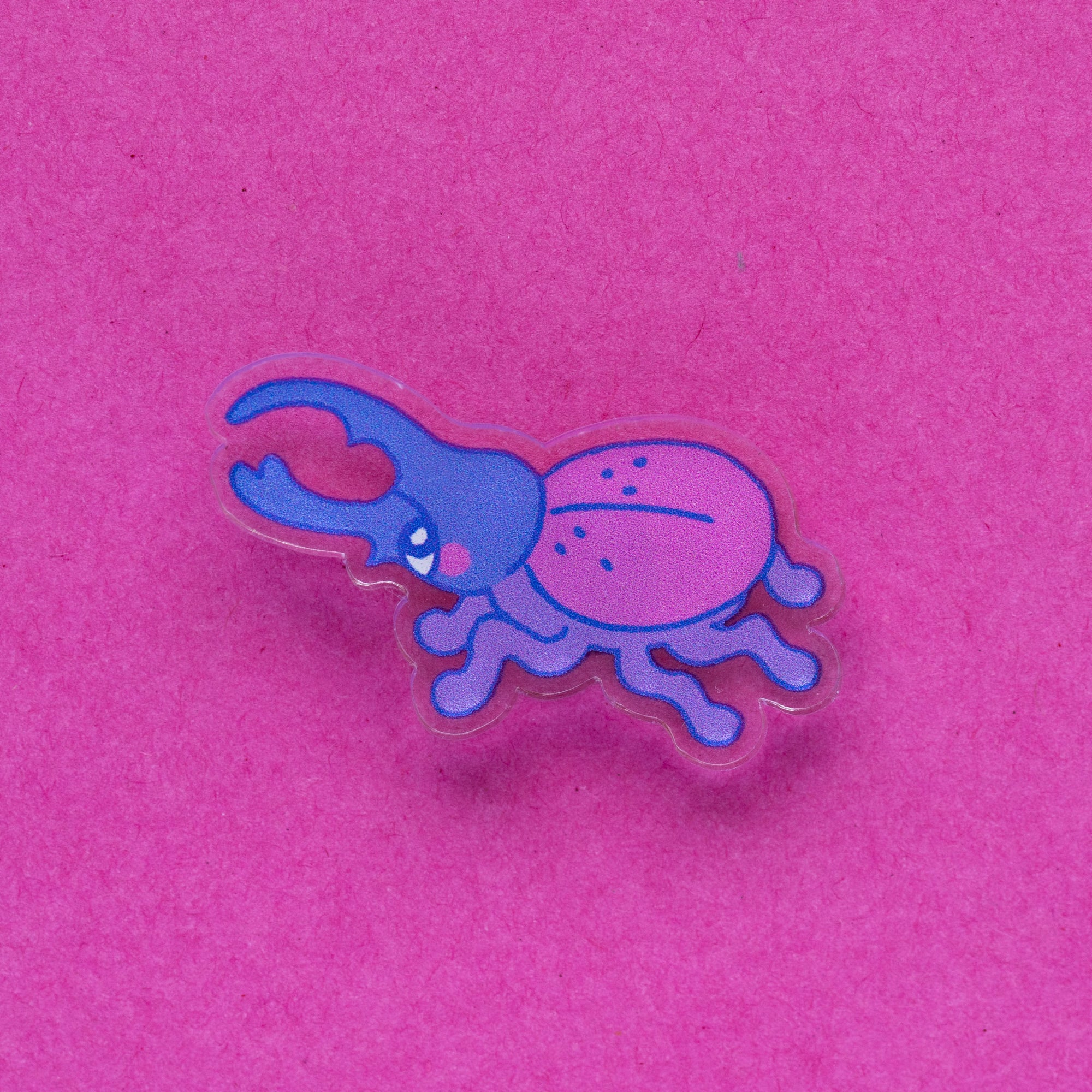 bi beetle mini acrylic pin