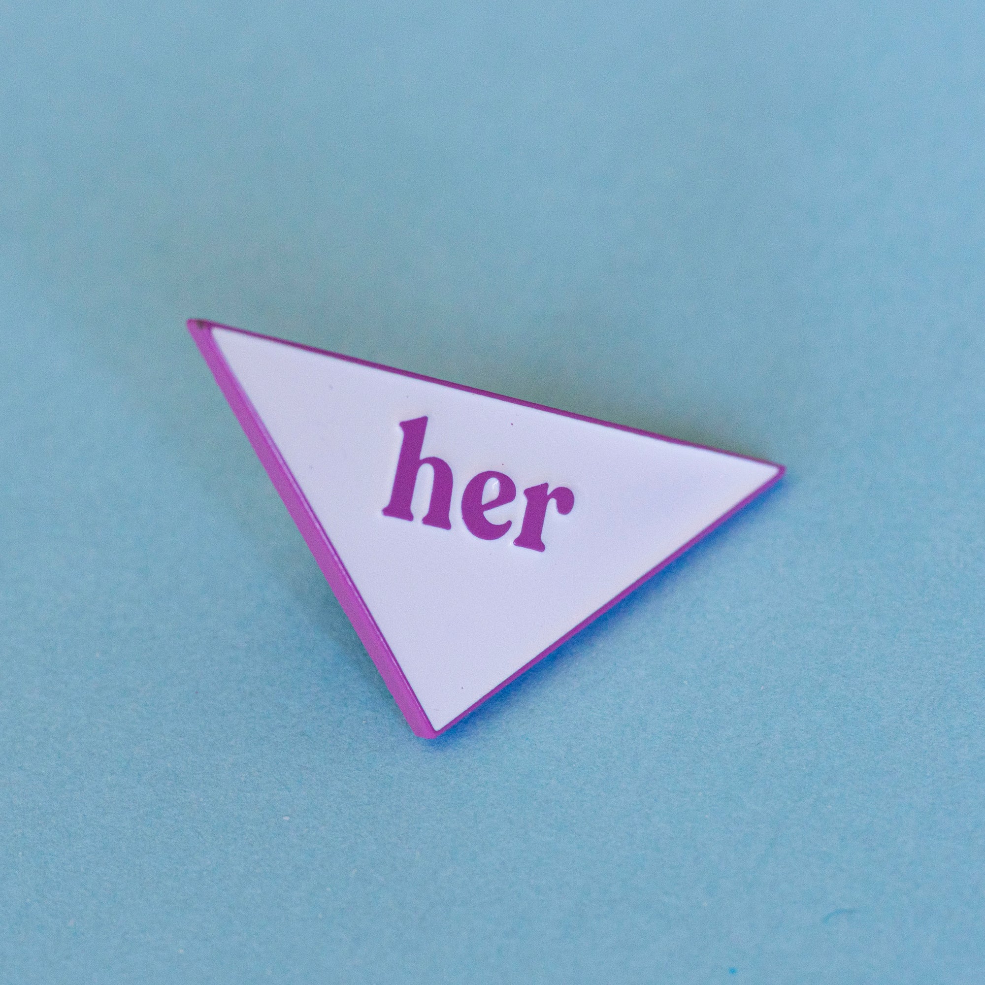 Her - Pronouns Combo Enamel Pins - Pink - Part 2