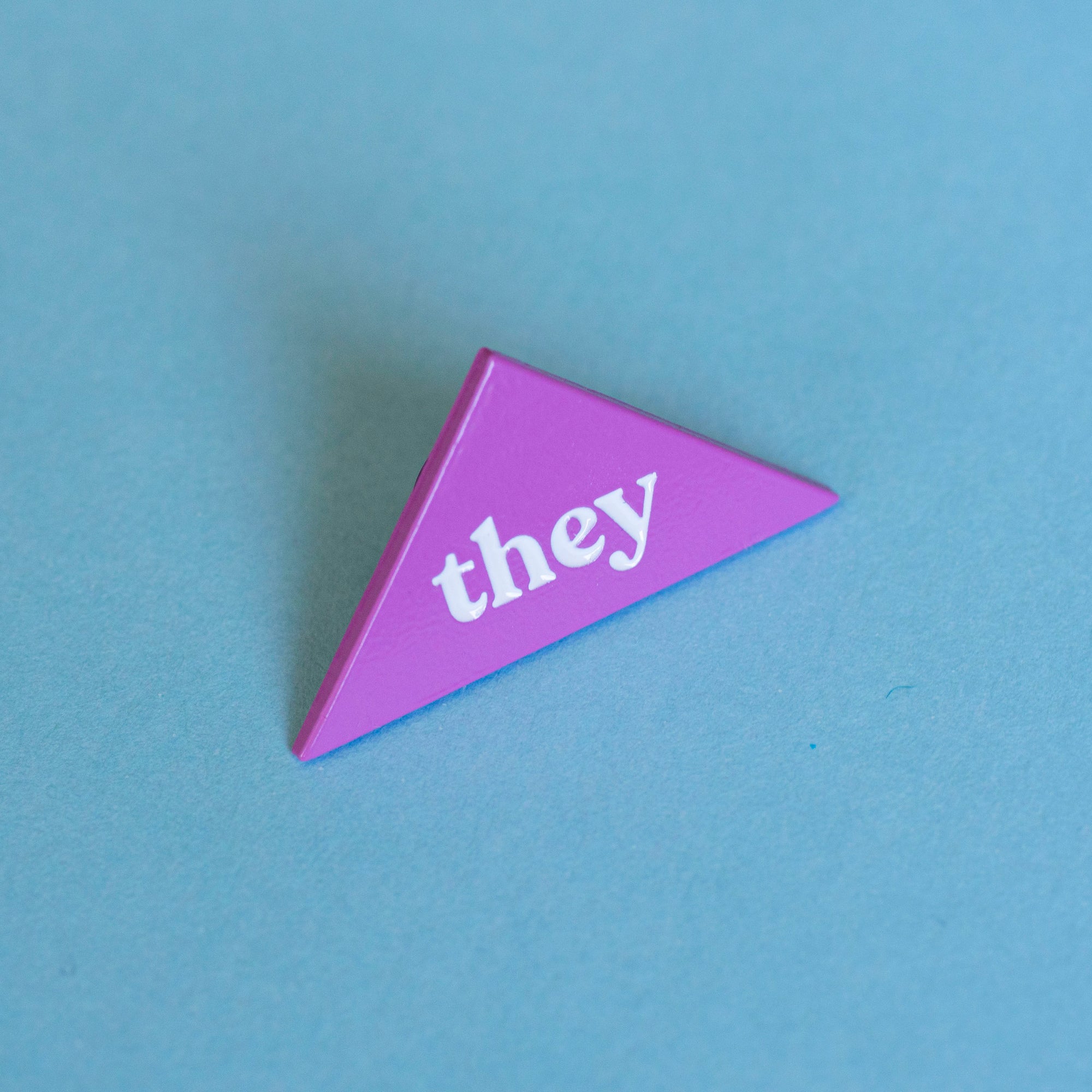 They - Pronouns Combo Enamel Pins - Pink - Top