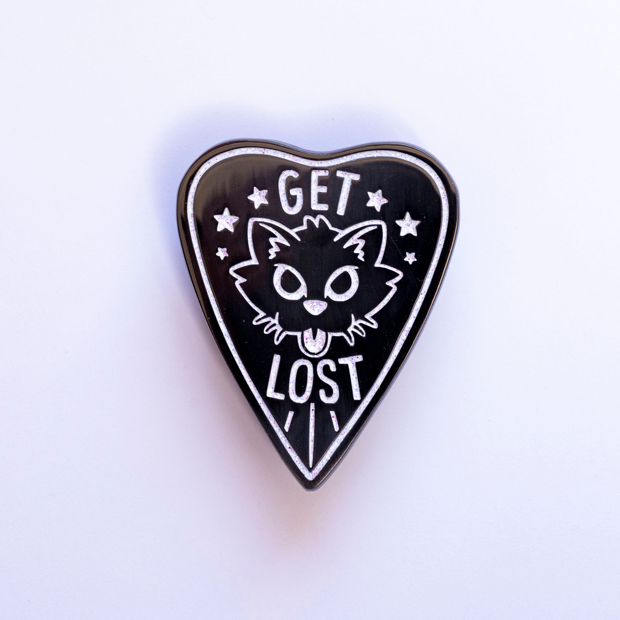 Get Lost Glitter Enamel Pin